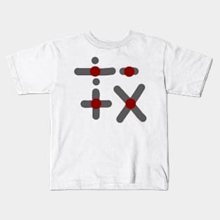 addition subtraction division multiplication math gift symbol design Kids T-Shirt